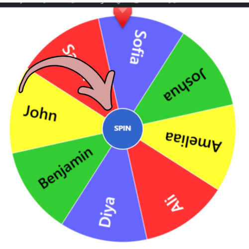 Wheel Of Names- spin button